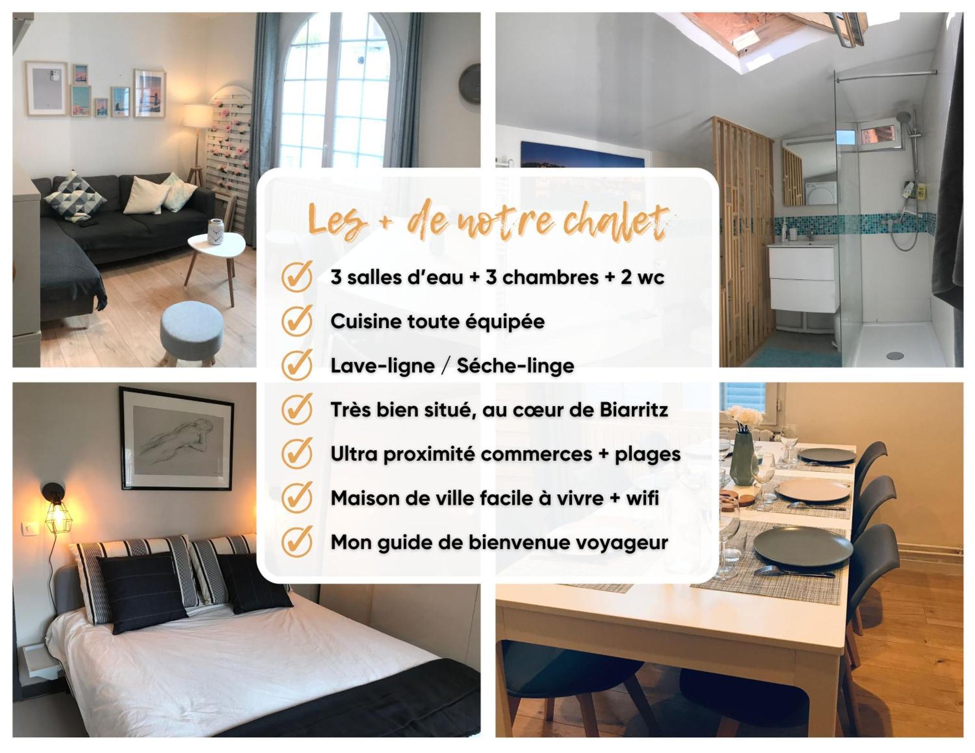 Chalet Basque 6 Couchages Centre Ville Биариц Екстериор снимка
